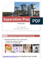 Introduction to Separation Processes Techniques