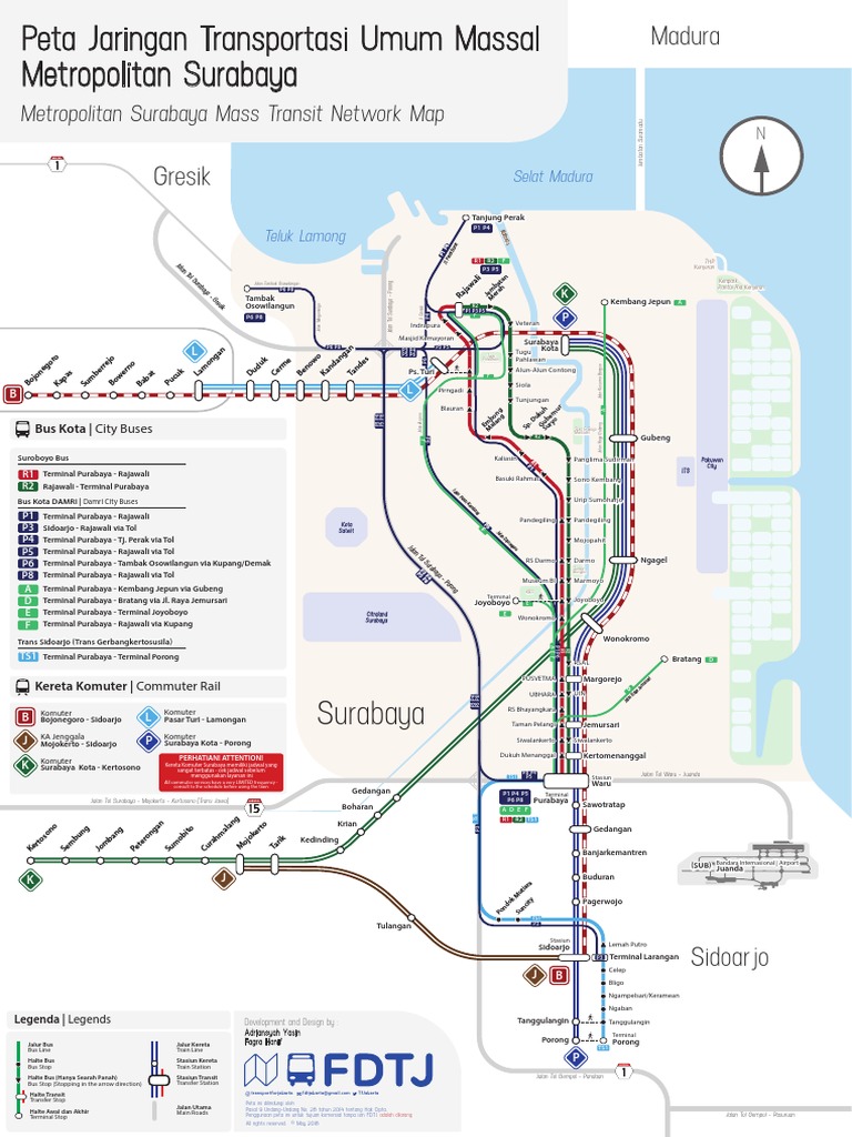 Madura: Metropolitan Surabaya Mass Transit Network Map | PDF | Public ...