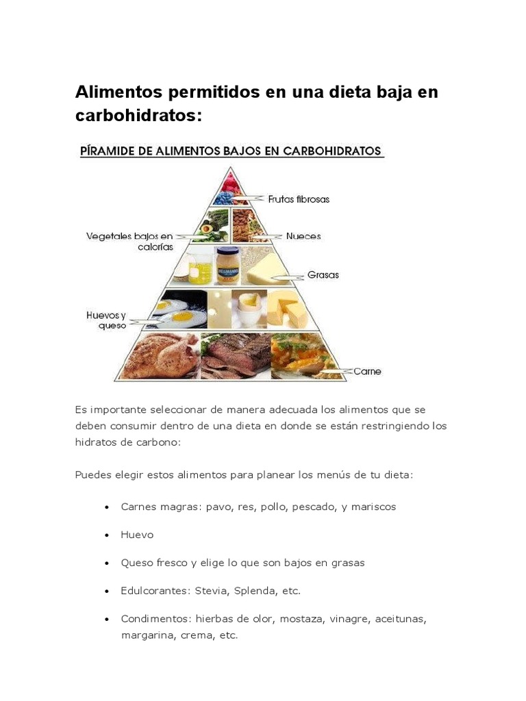 Dieta Baja en Carbohidratos | PDF | ensalada | Vinagreta