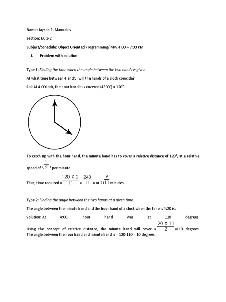 Clock Problems and Solutions Guide | PDF | Time | Computer Programming