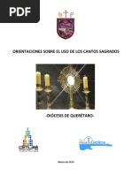 Orientaciones Sobre Los Cantos en La Diocesis de Queretaro PDF