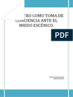 El Teatro Como Toma de Conciencia Ante El Miedo Escénico.