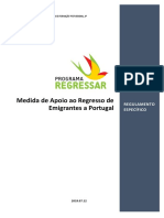 Regulamento - Apoio Ao Regresso de Emigrantes A Portugal - 12-07-2019 PDF