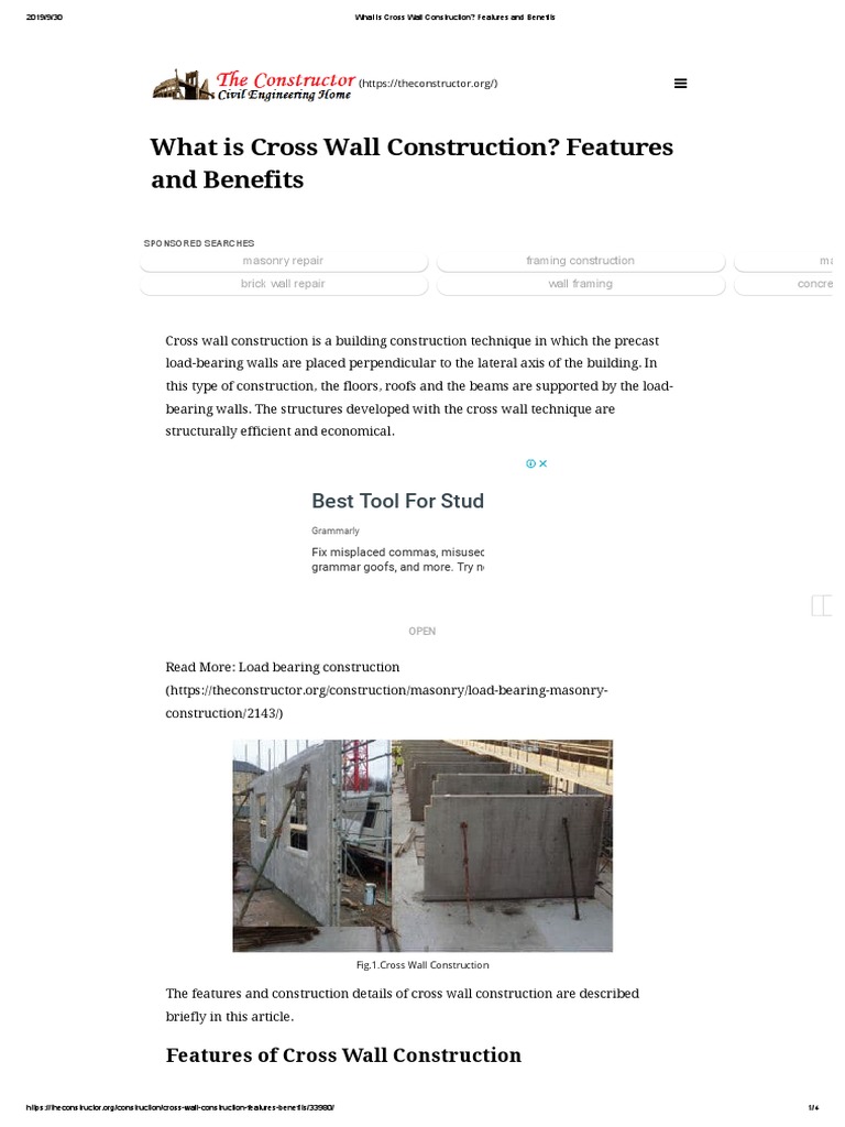 What Is Cross Wall Construction Features and Benefits PDF Wall