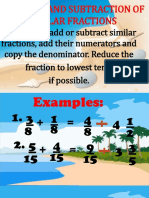 Addition of Similar Fractions