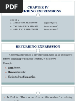 LINGUISTICS - Referring Expression