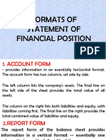 Formats of Statement of Financial Position
