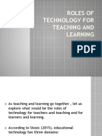 Roles of Technology For Teaching and Learning