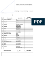 Checklist Scaffolding Inspection: No Item Inspection Specification Condition