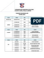 SKKS Kokurikulum Calendar 2019