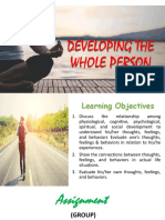 DEVELOPING THE WHOLE PERSON