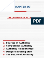 MGT Chapter 7 The Question of Authority