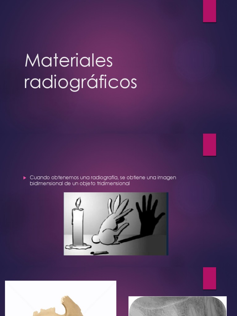 Materiales de Radiografía Odontológica | PDF | Rayo X | Física Aplicada ...