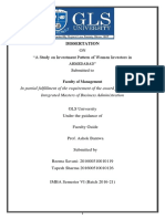 ON "A Study On Investment Pattern of Women Investors In: Dissertation