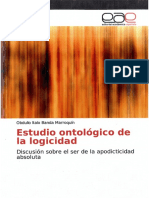 Estudio ontológico de la logicidad.- Discusión sobre el ser de la apodicticidad absoluta