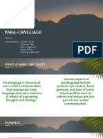 Para-Language: Presented By: Piyush Tiwari. Priyanka Saju Janhvi Agarwal Azeez Shekh Shivang Vashishth