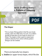 Drafting Basic Sleeping Garment Block Pattern Lesson