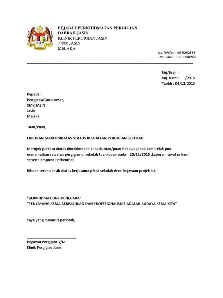 Contoh Surat Rasmi Pdf