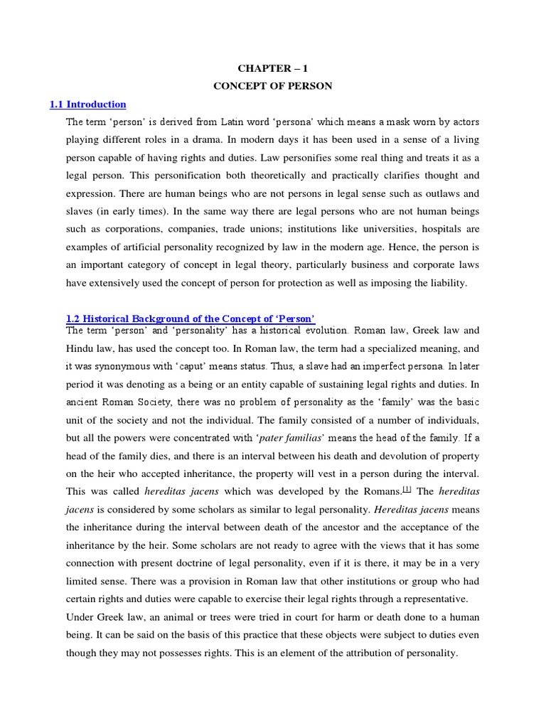 Understanding Legal Personhood Concepts | PDF | Corporations | Crime ...