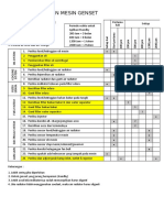 Form Perawatan Genset