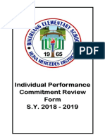 Individual Performance Commitment Review Form S.Y. 2018 - 2019