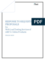 Response To Request For Proposals: Web Load Testing Services of AMC's Online Products