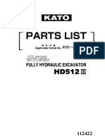 Kato Fully Hydraulic Excavator HD512III Parts Catalog