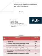 Development and Characterization of Analytical Methods For Stability Study of Some Herbal Formulations