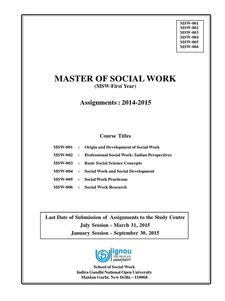 MSW First Year Course Overview | PDF | Social Work | Scientific Method
