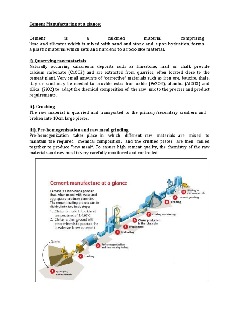 Cement Manufacturing at A Glance | PDF | Cement | Procedural Knowledge