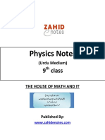 9th Class Physics Notes Urdu Medium New