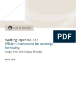 Working Paper No. 343: Efficient Frameworks For Sovereign Borrowing