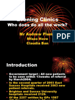 Evening Clinics: Who Does Do All The Work?