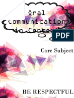Introduction To Oral Communication