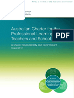 australian charter for the professional learning of teachers and school leaders