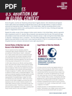 Fact Sheet: U.S. Abortion Law in Global Context: Countries