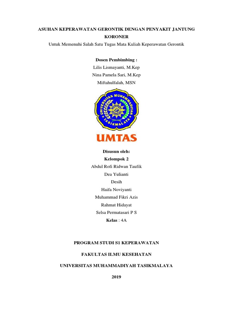 Asuhan Keperawatan Gerontik Dengan Penyakit Jantung Koroner
