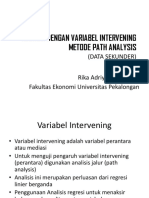Regresi Dengan Variabel Intervening (Data Sekunder)