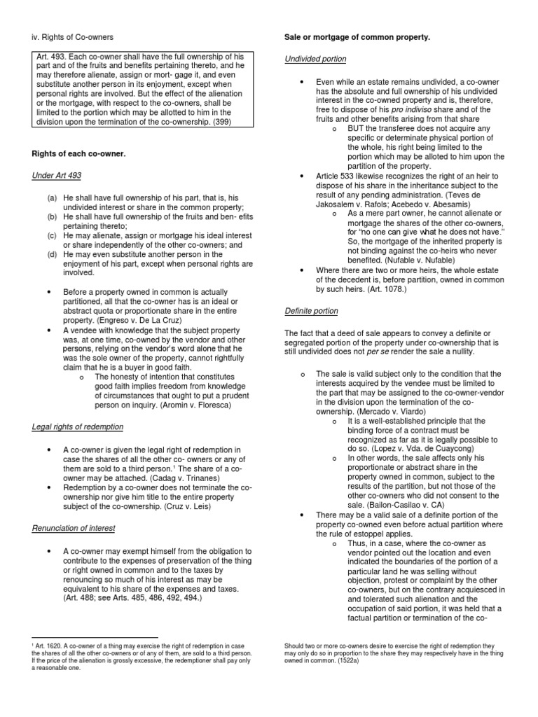 Co Ownership Part 2 | PDF | Laches (Equity) | Concurrent Estate