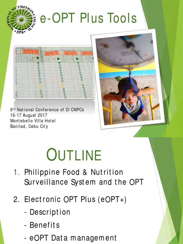 e-OPT Plus Tools - DCNPC - 17aug2017 PDF | PDF | Surveillance | Nutrition