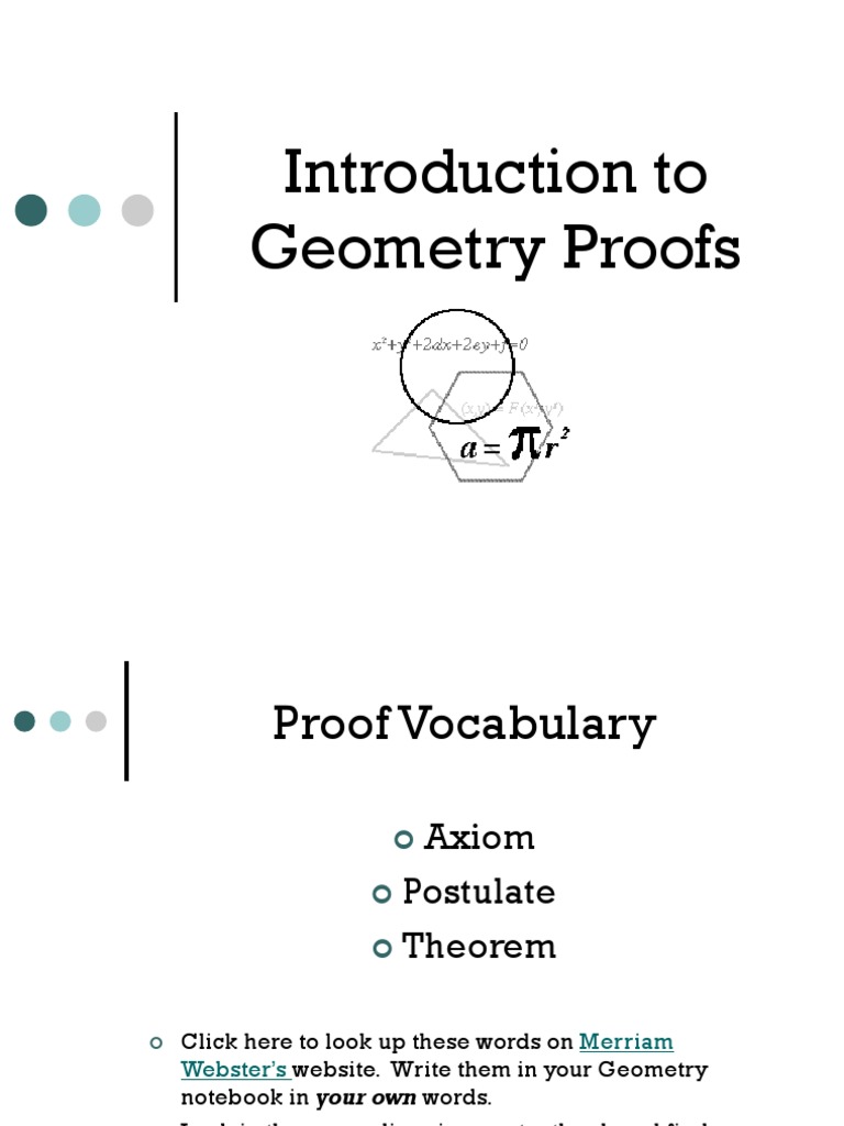 Introduction to Geometry Proofs | PDF | Mathematical Proof | Angle