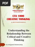 Introduction To Critical and Creative Thinking