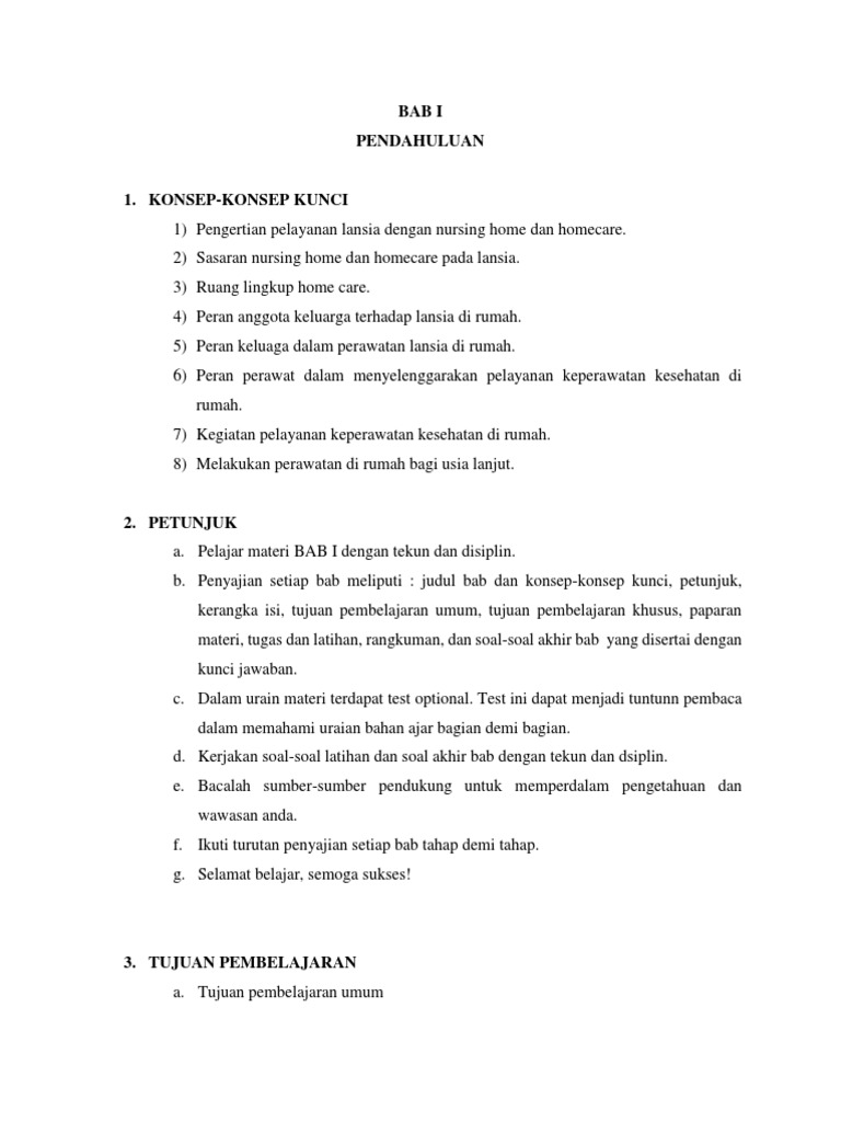 Perawatan Home Care Pada Lansia