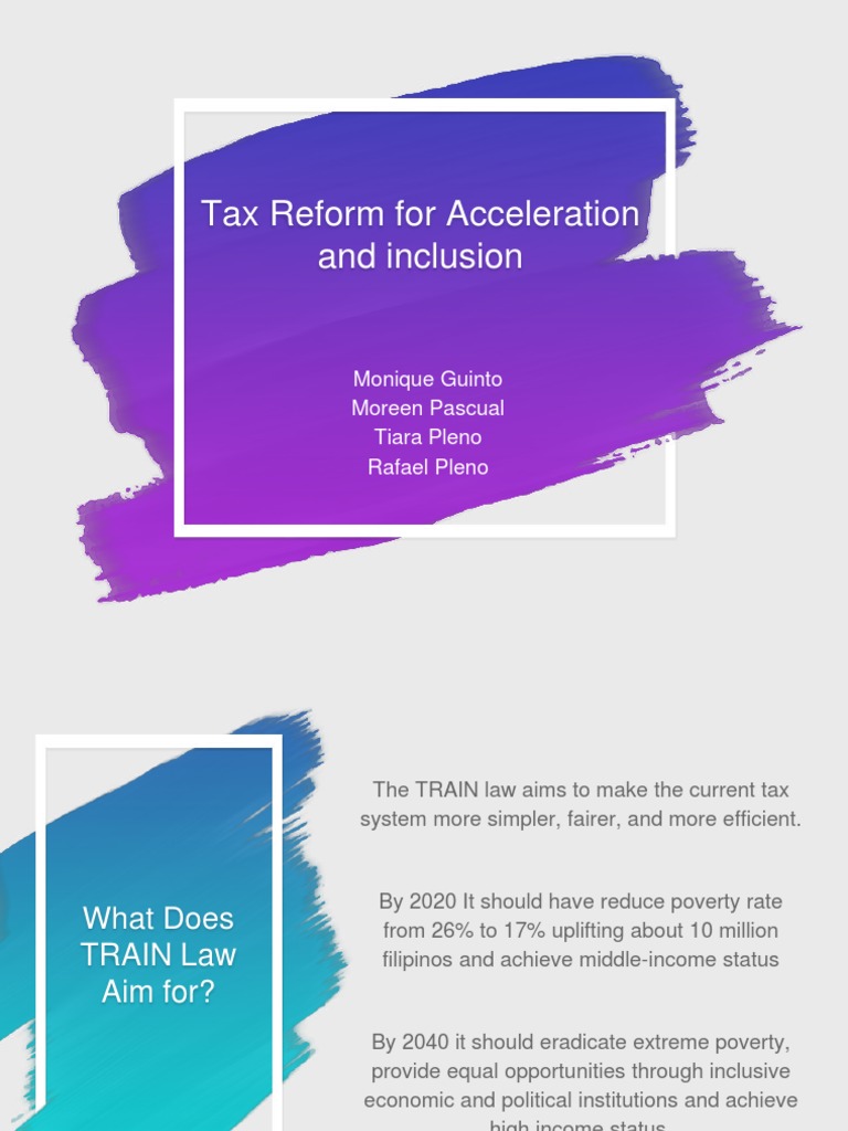 TRAIN Law: Goals and Key Highlights | PDF | Drink | Taxes