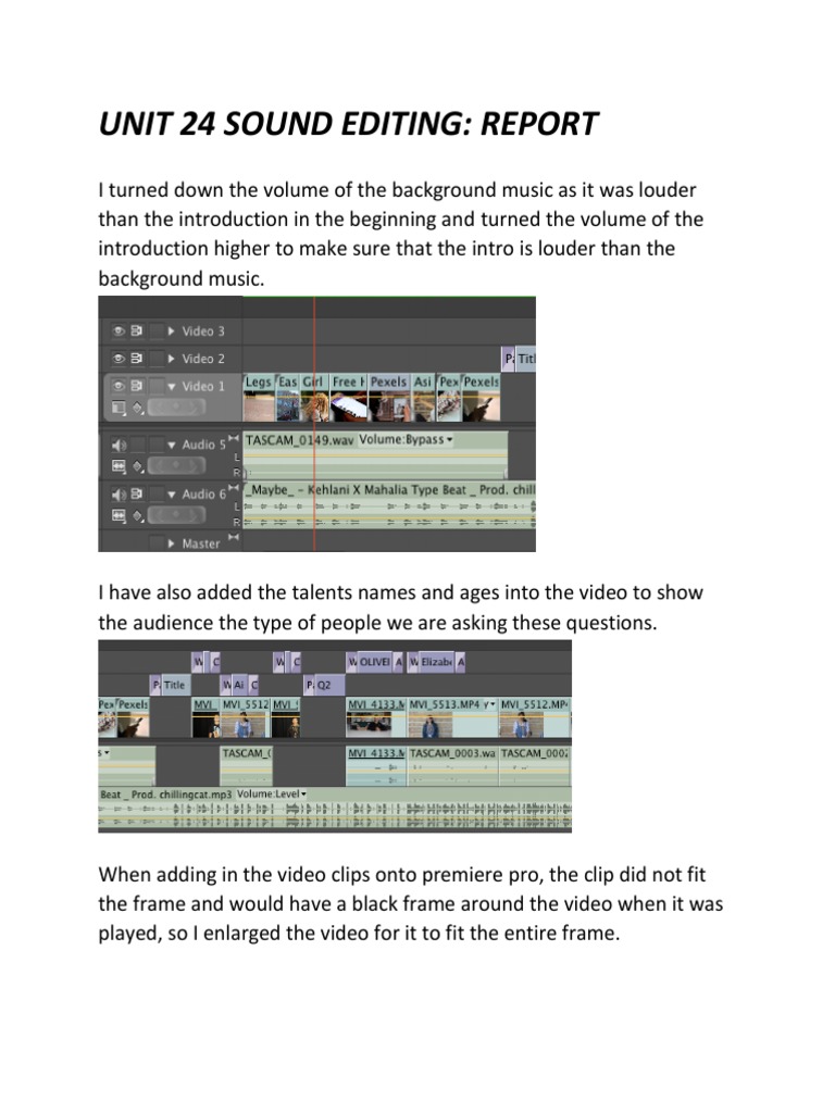 Sound Editing Techniques for Video | PDF