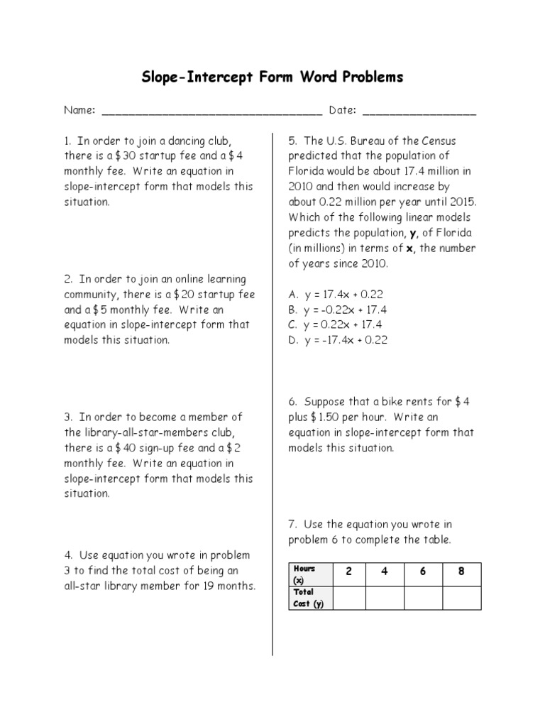 slope-intercept-form-word-problems-wkst-pdf-fee-teaching-mathematics
