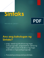 Sintaks at Semantika