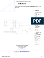 Crossword Puzzle - Body Parts (Timothy Morrill) I-TESL-J PDF