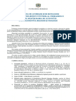 Procedura de Acordare Si Retragere A Avizului Scris Binecuv. Al Chiriarhului PT Activitati Inv. Religios Si Teologic