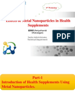 Effects of Metal Nanoparticles in Health Supplements: 4 Workshop